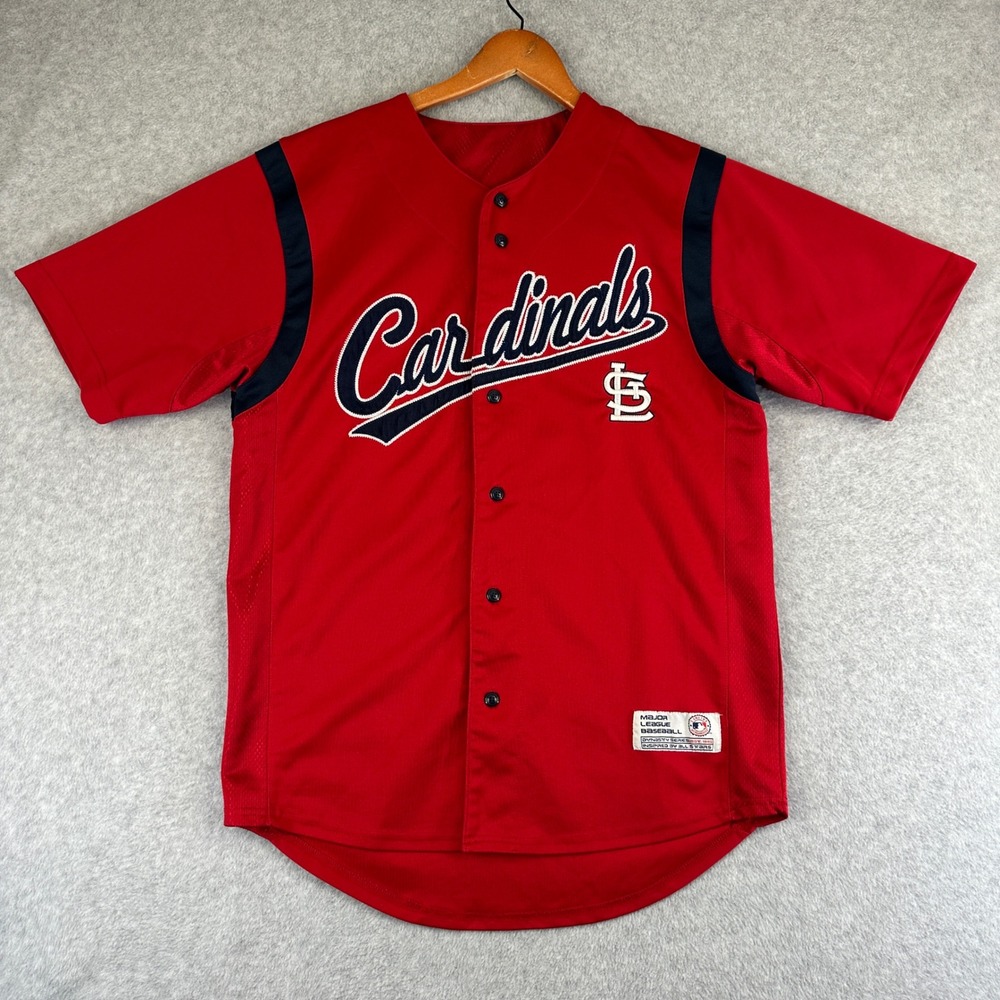 St Louis Cardinals Dynasty Series MLB Jersey Mens M 38-40 Red Stitched Vintage